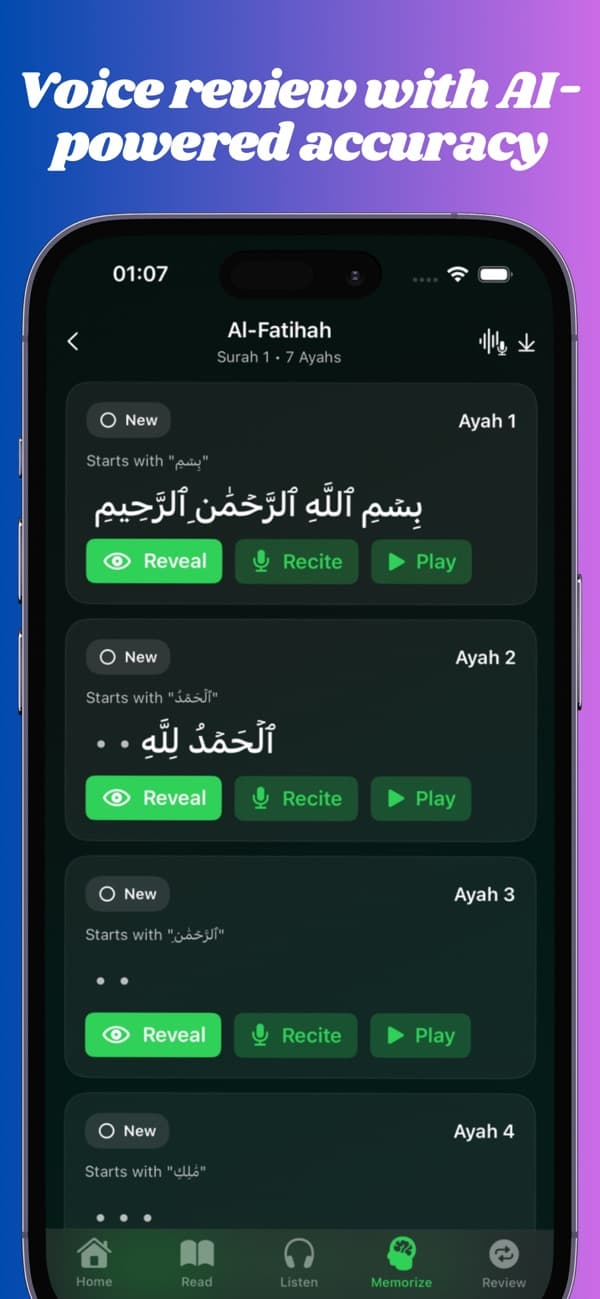 Quoranize: Quran Memorization screenshot 2