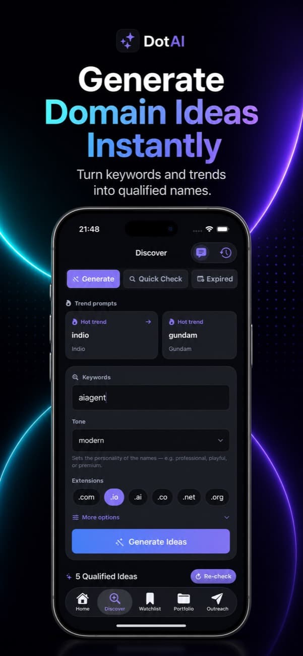 DotAI: AI Domain Manager screenshot 1